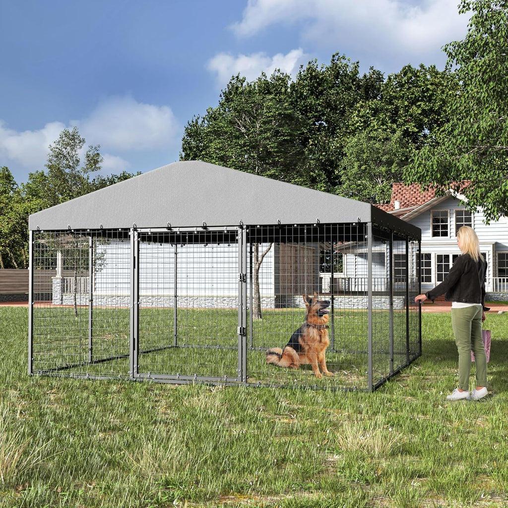 10' x 10' Outdoor Dog Kennel with Roof V984968